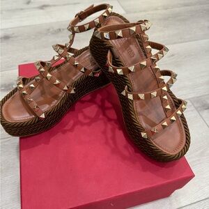 Valentino Garavani Brown Studded sandals